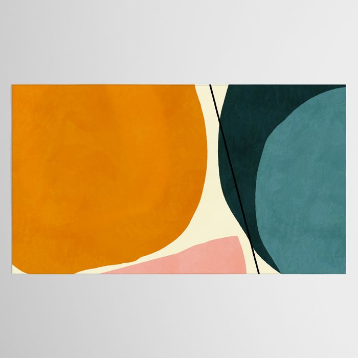 shapes geometric minimal painting abstract Tablecloth Gallery Image 2