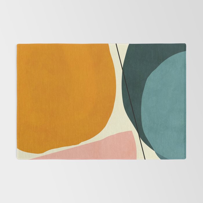 shapes geometric minimal painting abstract Rug Gallery Image 2