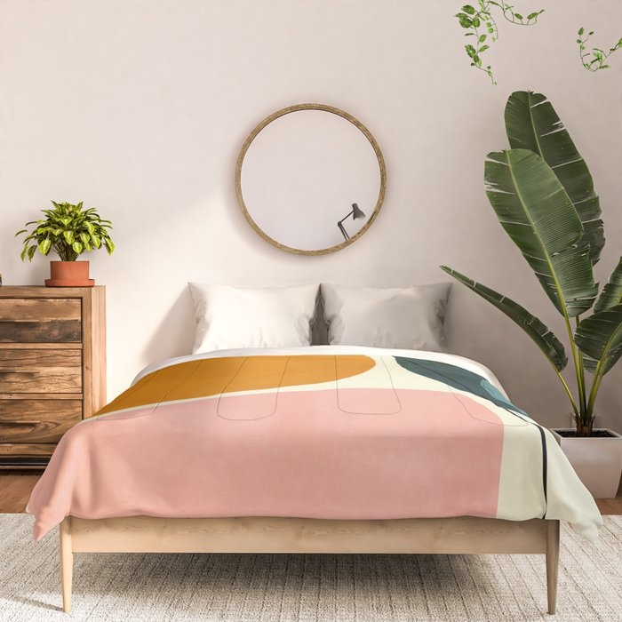 shapes geometric minimal painting abstract Comforter Gallery Image 3