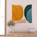 shapes geometric minimal painting abstract Wall Tapestry Gallery Image 2