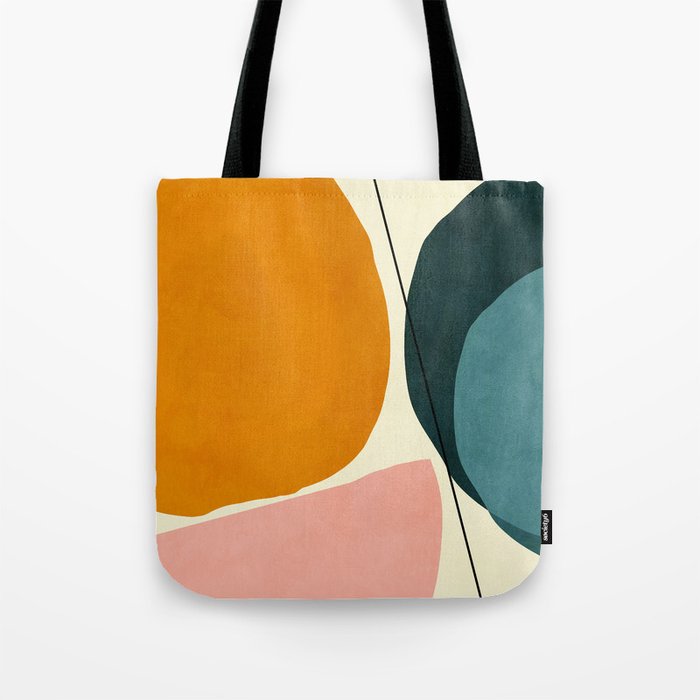 shapes geometric minimal painting abstract Tote Bag Gallery Image 1