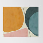 shapes geometric minimal painting abstract Throw Blanket Gallery Image 2
