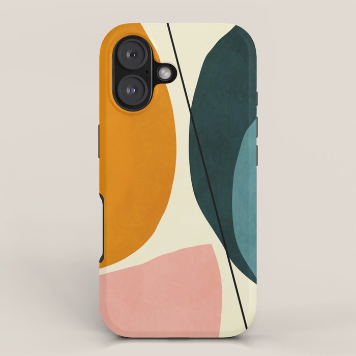 shapes geometric minimal painting abstract iPhone Case Gallery Image 1