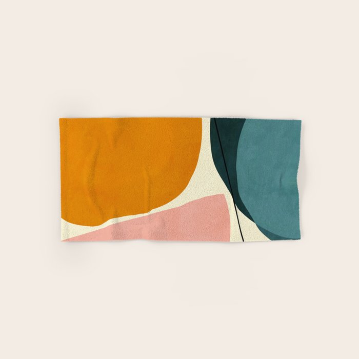 shapes geometric minimal painting abstract Bath Towel Gallery Image 1