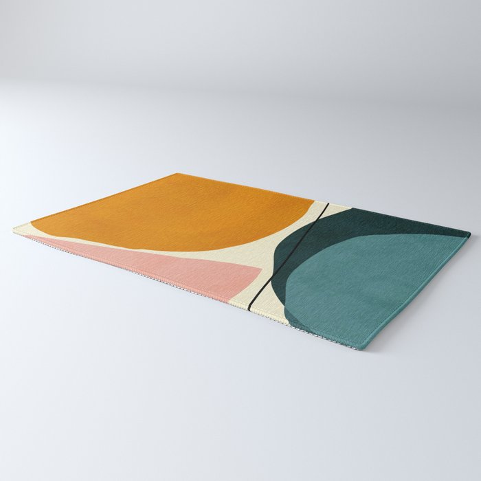 shapes geometric minimal painting abstract Rug Gallery Image 3