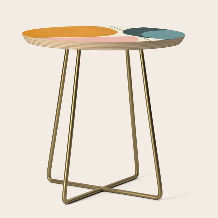 shapes geometric minimal painting abstract Side Table Gallery Image 1