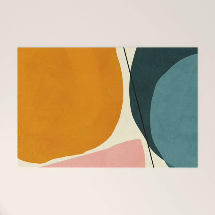 shapes geometric minimal painting abstract Welcome Mat Gallery Image 1