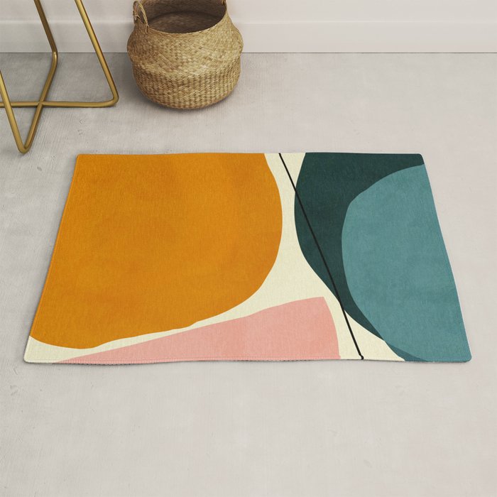 shapes geometric minimal painting abstract Rug Gallery Image 1
