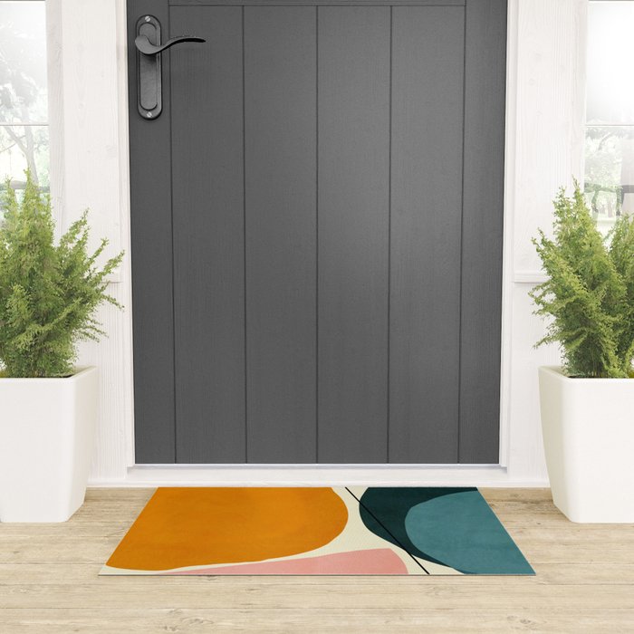 shapes geometric minimal painting abstract Welcome Mat Gallery Image 3