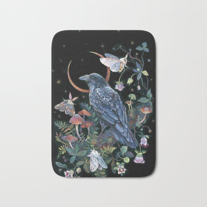 Moon Raven  Bath Mat Gallery Image 1