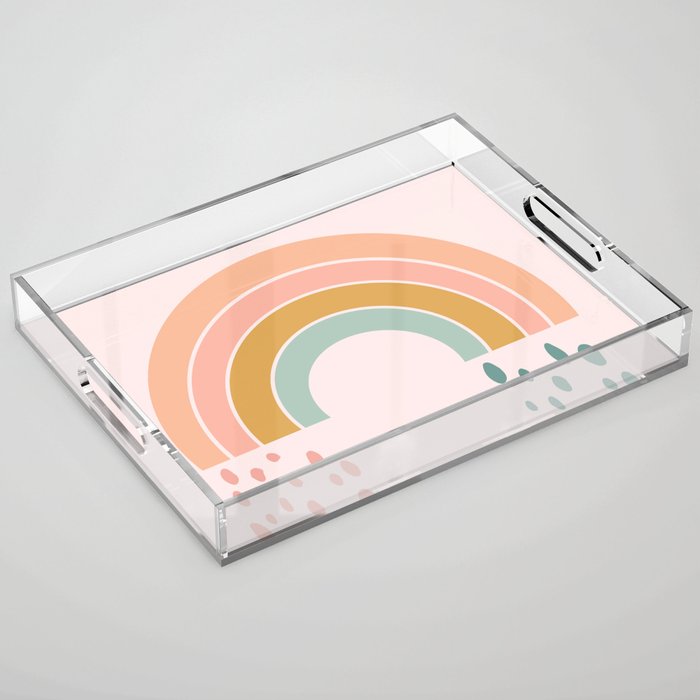 No Rain No Rainbow Acrylic Tray Gallery Image 1