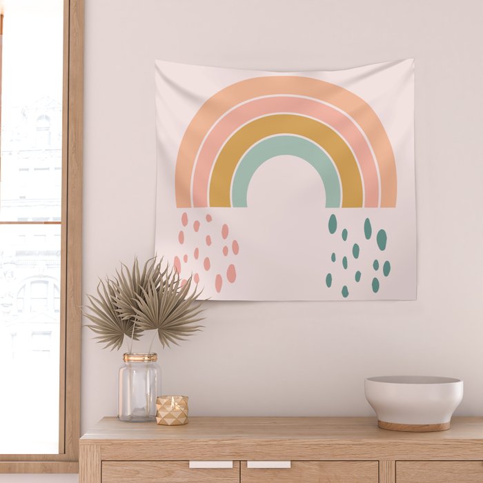 No Rain No Rainbow Wall Tapestry Gallery Image 2