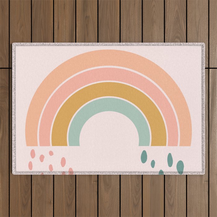 No Rain No Rainbow Outdoor Rug Gallery Image 1