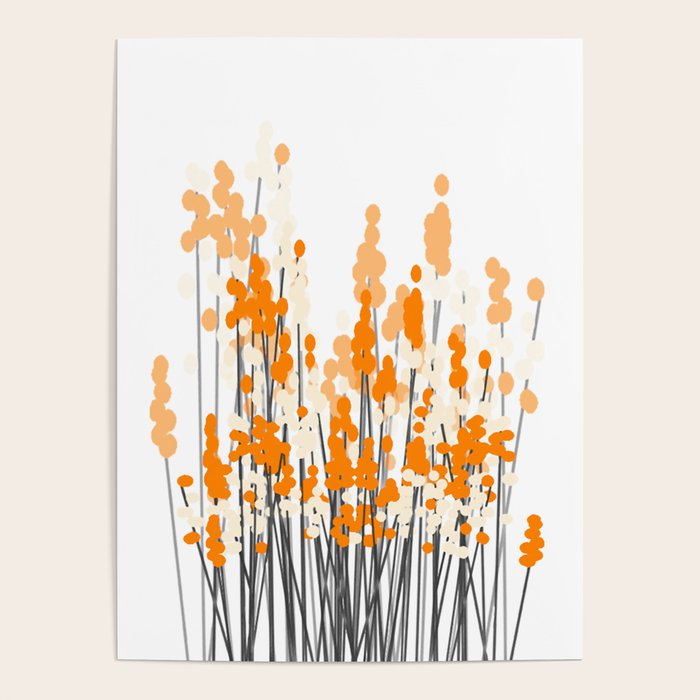 Orange Spring Bouquet on White Background #decor #society6 #buyart Poster Gallery Image 1
