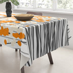 Orange Spring Bouquet on White Background #decor #society6 #buyart Tablecloth Gallery Image 3