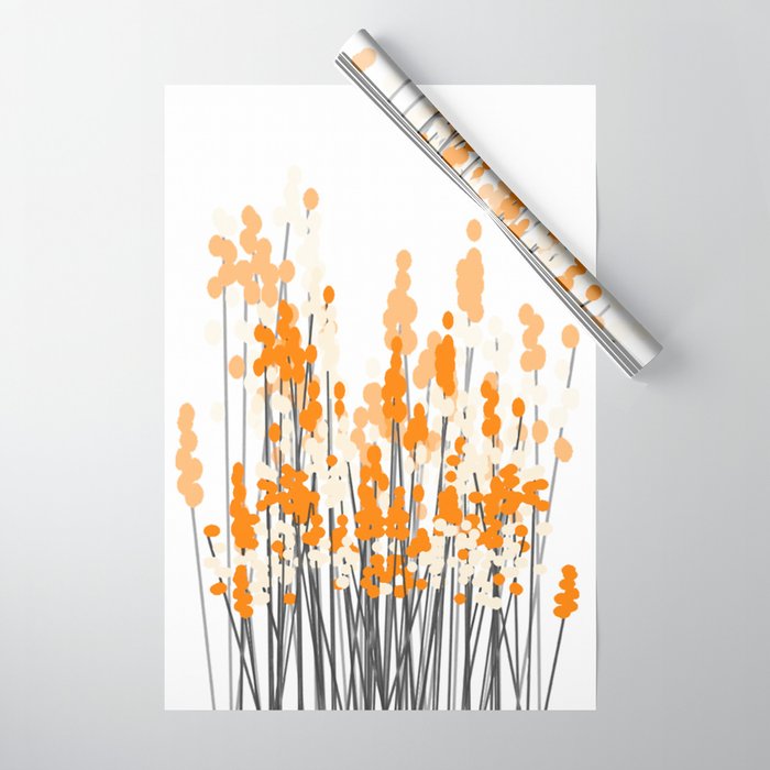Orange Spring Bouquet on White Background #decor #society6 #buyart Wrapping Paper Gallery Image 1