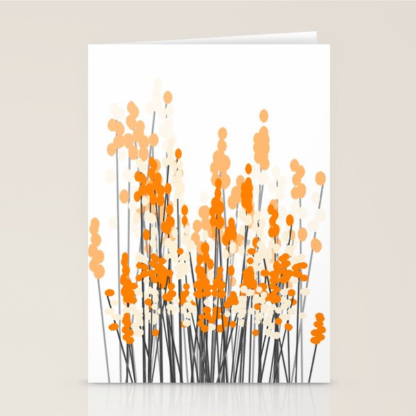 Orange Spring Bouquet on White Background #decor #society6 #buyart Stationery Card Gallery Image 2