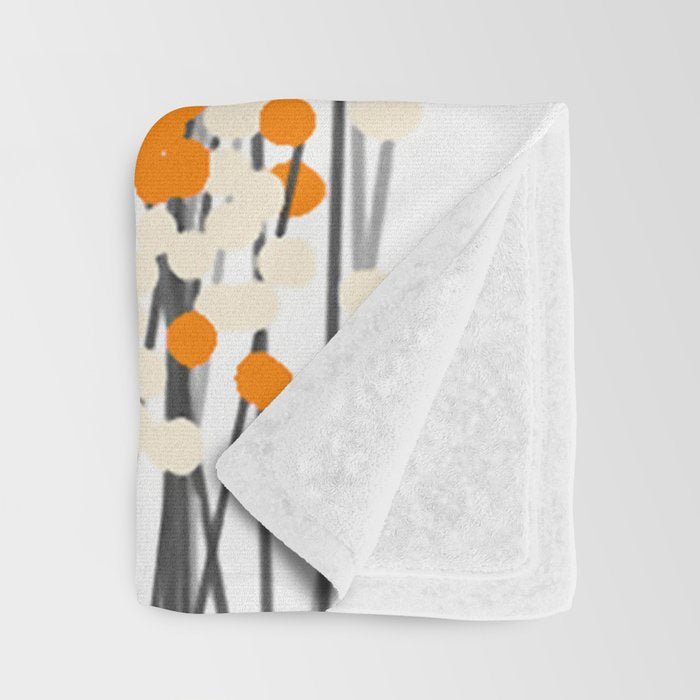 Orange Spring Bouquet on White Background #decor #society6 #buyart Throw Blanket Gallery Image 3