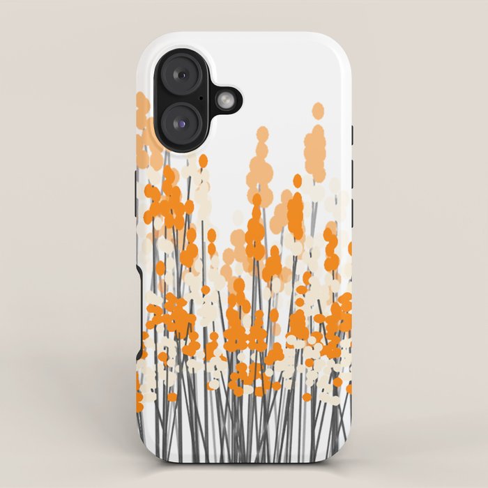 Orange Spring Bouquet on White Background #decor #society6 #buyart iPhone Case Gallery Image 1