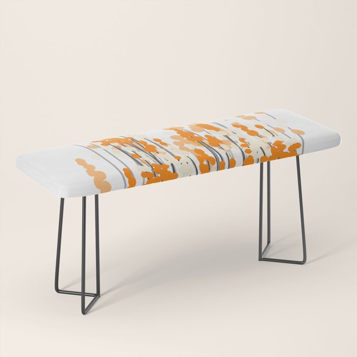 Orange Spring Bouquet on White Background #decor #society6 #buyart Bench Gallery Image 1