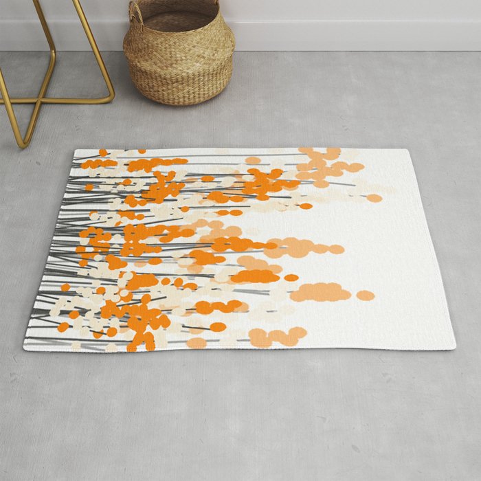 Orange Spring Bouquet on White Background #decor #society6 #buyart Rug Gallery Image 1
