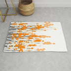 Orange Spring Bouquet on White Background #decor #society6 #buyart Rug Gallery Image 1