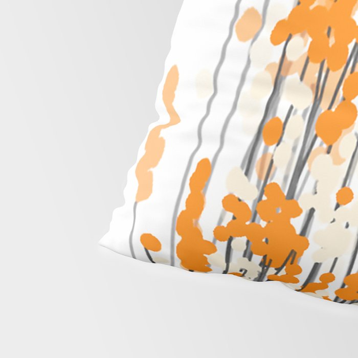 Orange Spring Bouquet on White Background #decor #society6 #buyart Pillow Sham Gallery Image 4