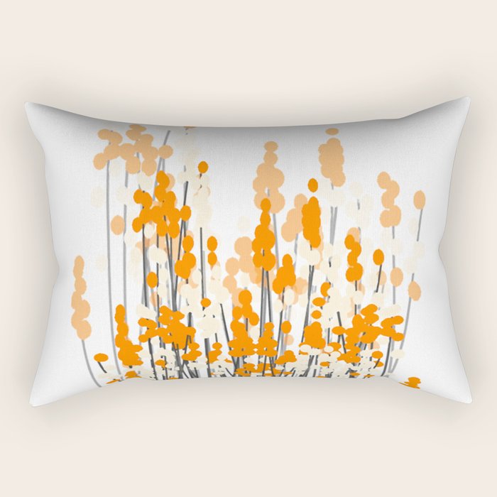 Orange Spring Bouquet on White Background #decor #society6 #buyart Rectangular Pillow Gallery Image 2