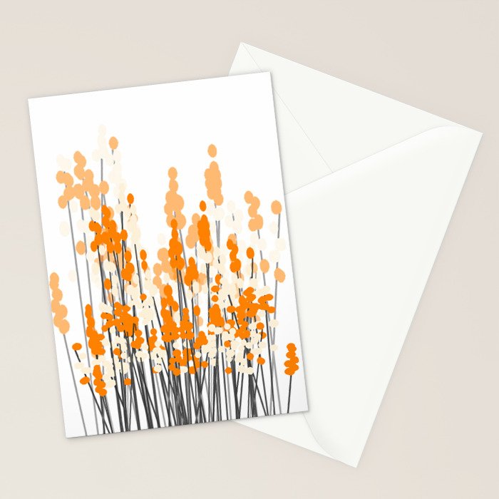 Orange Spring Bouquet on White Background #decor #society6 #buyart Stationery Card Gallery Image 2