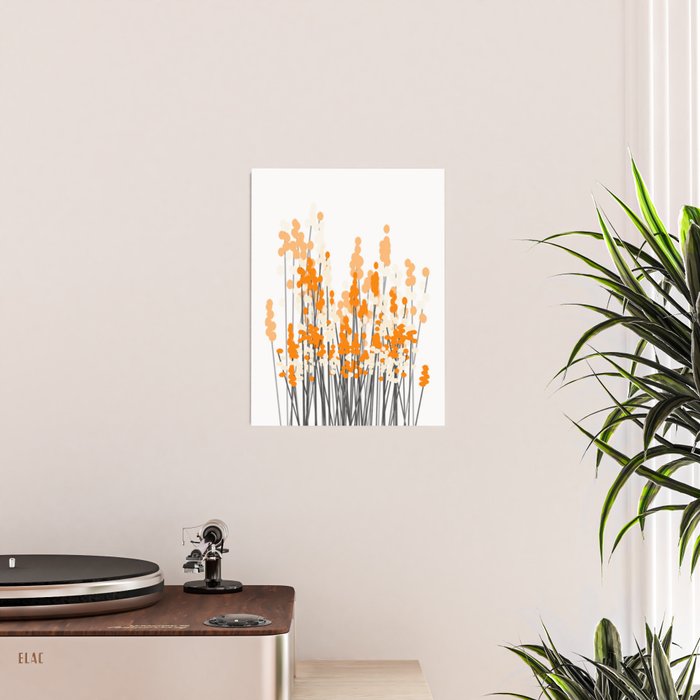 Orange Spring Bouquet on White Background #decor #society6 #buyart Poster Gallery Image 2