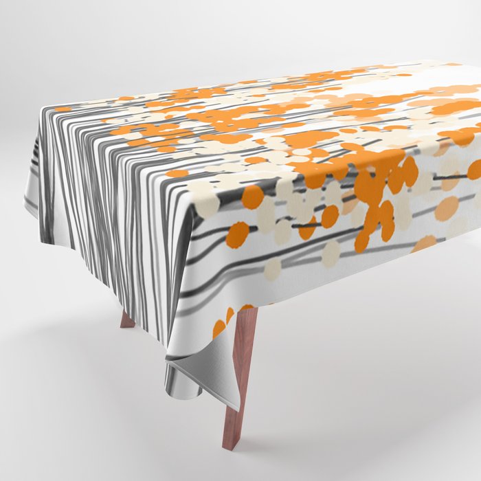 Orange Spring Bouquet on White Background #decor #society6 #buyart Tablecloth Gallery Image 1