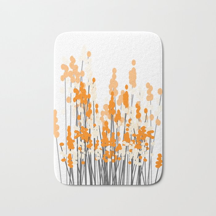 Orange Spring Bouquet on White Background #decor #society6 #buyart Bath Mat Gallery Image 1