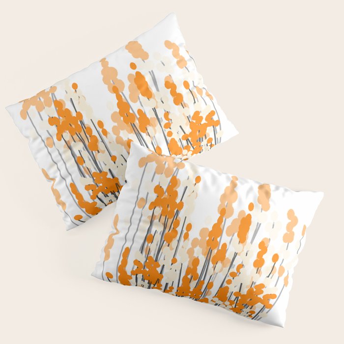 Orange Spring Bouquet on White Background #decor #society6 #buyart Pillow Sham Gallery Image 1