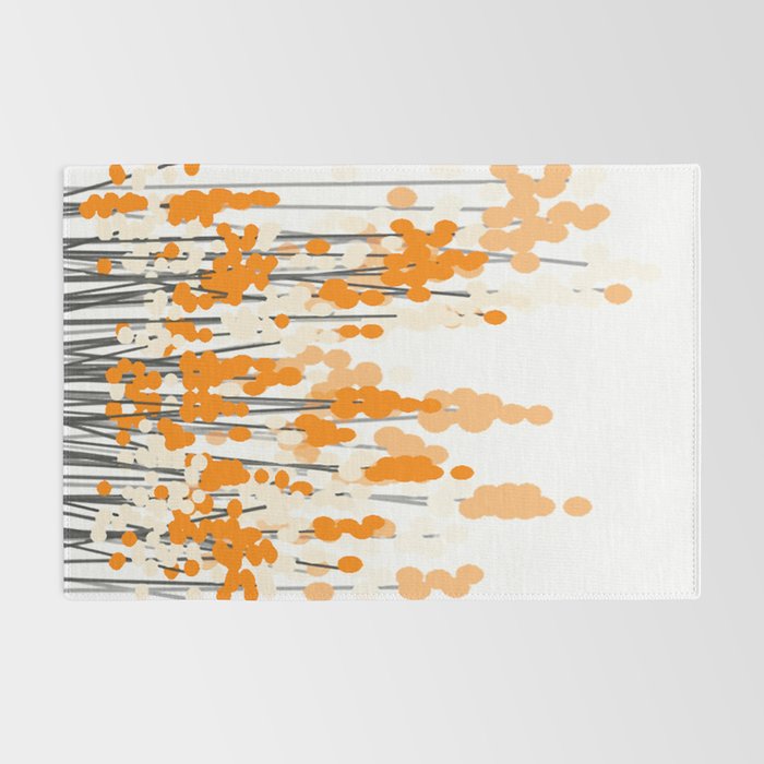 Orange Spring Bouquet on White Background #decor #society6 #buyart Rug Gallery Image 2