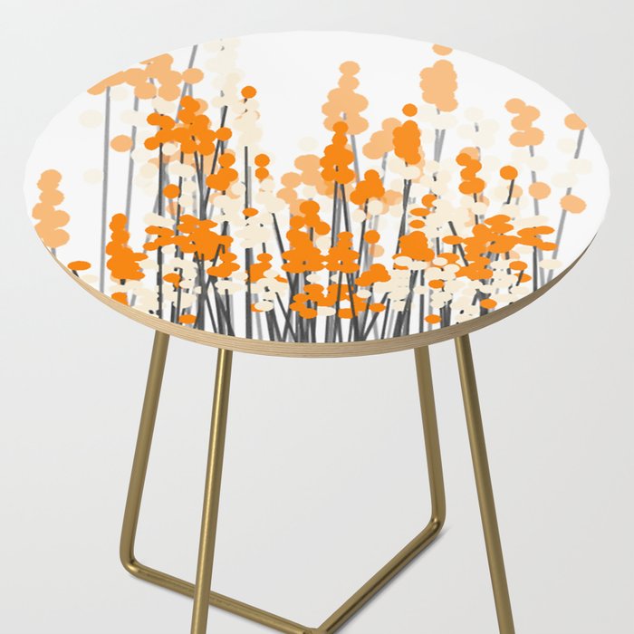 Orange Spring Bouquet on White Background #decor #society6 #buyart Side Table Gallery Image 2