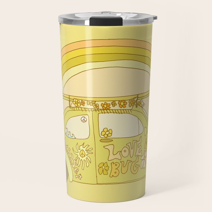 love bug valentine // retro surf art by surfy birdy Travel Mug Gallery Image 1