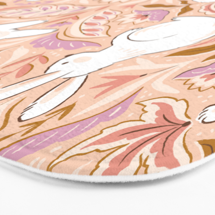 Funny bunny print Bath Mat Gallery Image 3