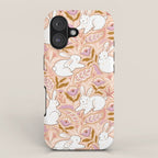 Funny bunny print iPhone Case Gallery Image 1