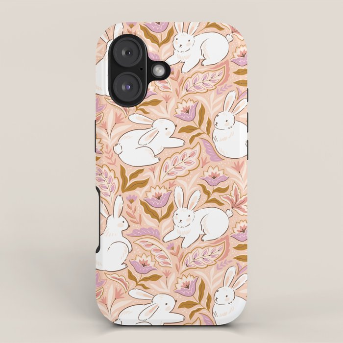 Funny bunny print iPhone Case Gallery Image 1