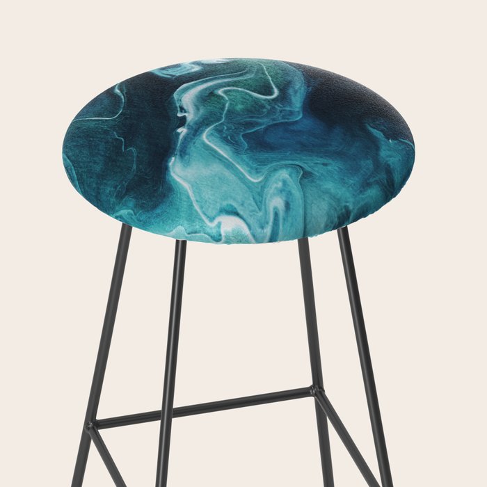 Gravity II - Abstract Marble Stool Gallery Image 2