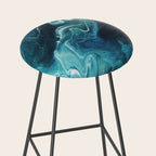 Gravity II - Abstract Marble Stool Gallery Image 2