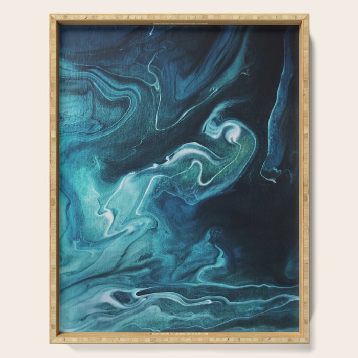 Gravity II - Abstract Marble Serving Tray Gallery Image 1