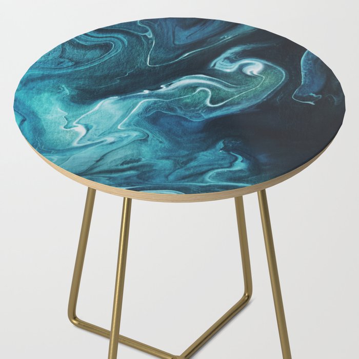 Gravity II - Abstract Marble Side Table Gallery Image 2