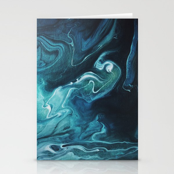 Gravity II - Abstract Marble Stationery Card Gallery Image 1