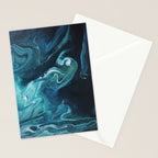 Gravity II - Abstract Marble Stationery Card Gallery Image 2