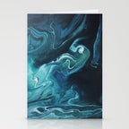 Gravity II - Abstract Marble Stationery Card Gallery Image 2