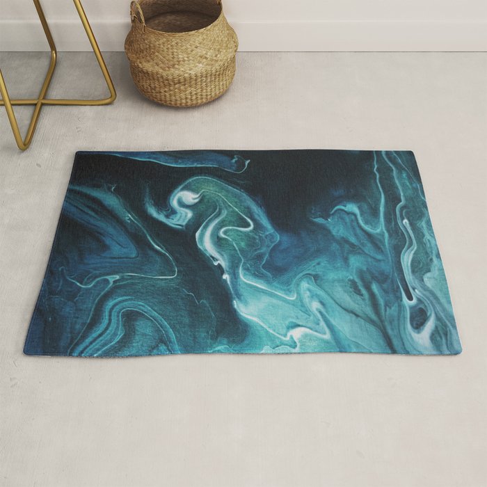 Gravity II - Abstract Marble Rug Gallery Image 1