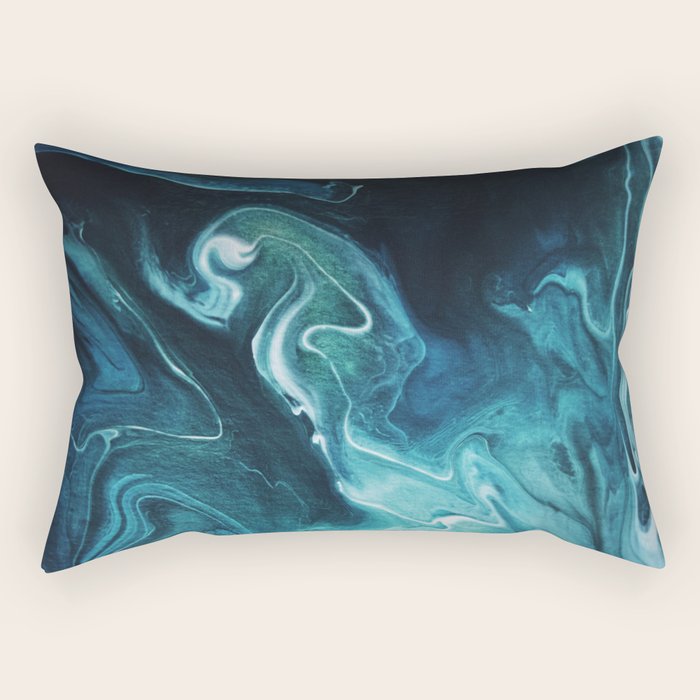 Gravity II - Abstract Marble Rectangular Pillow Gallery Image 1