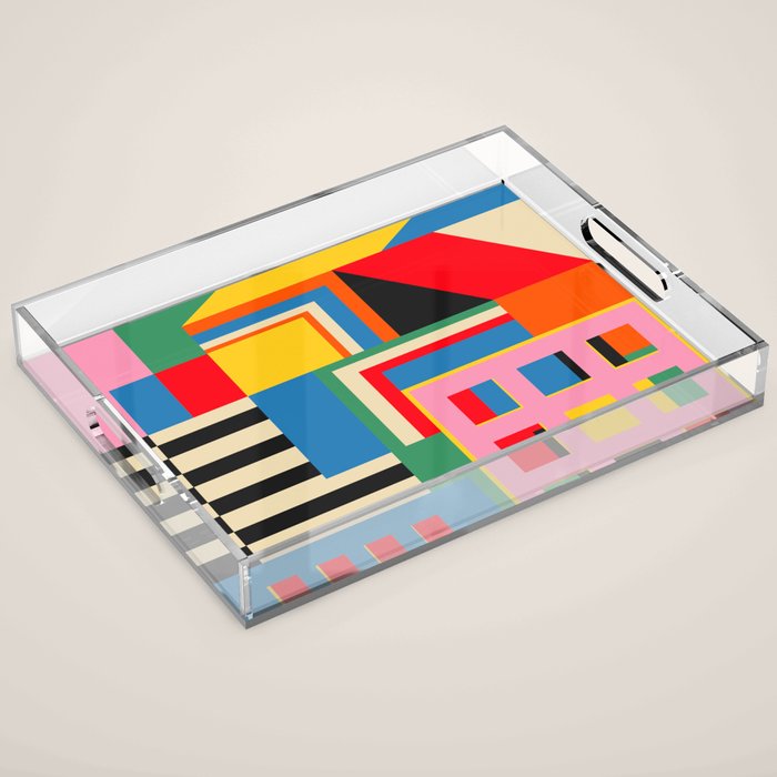 Sunset Cityscape Acrylic Tray Gallery Image 1
