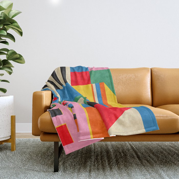 Sunset Cityscape Throw Blanket Gallery Image 1